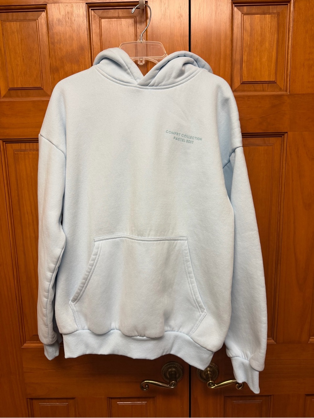 Comfrt Men's Light Blue Hoodie - Comfrt Pastel Collection